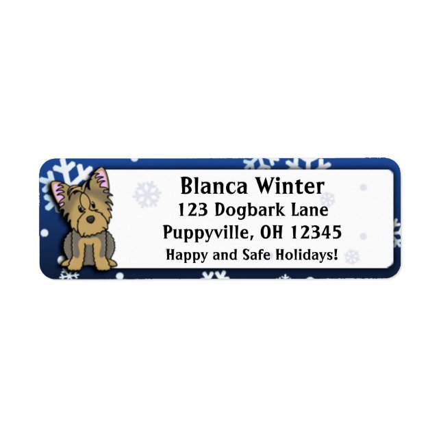 Winter Cartoon Yorkie (Vorne)