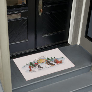 Winter Cavalier King Charles Spaniel Doormat Fußmatte