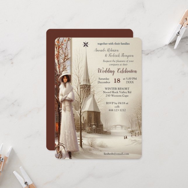 Winter Celebrations in Amsterdam Einladung (Vorderseite/Rückseite Beispiel)