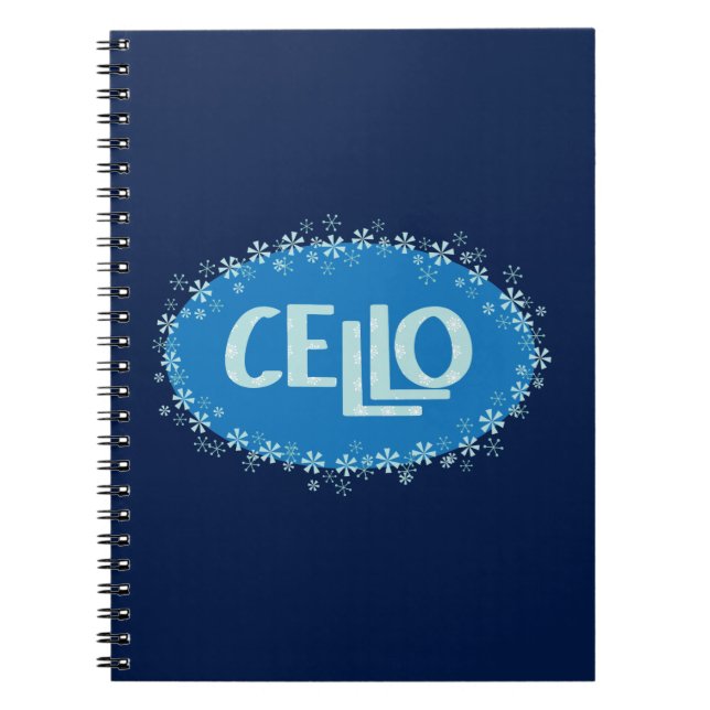 Winter Cello Notizblock (Vorderseite)