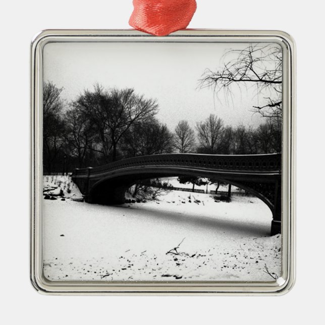 Winter Centeral Park NYC. Ornament Aus Metall (Vorne)
