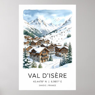 Winter-Chalet-Kunstposter Schneidiges Alpendorf mi Poster