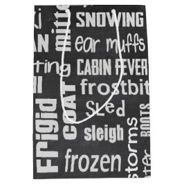 Winter Chalkboard Collage Mittlere Geschenktüte