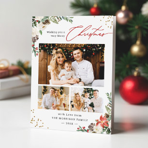 Winter Chic Botanical Floral 3 Foto Weihnachten