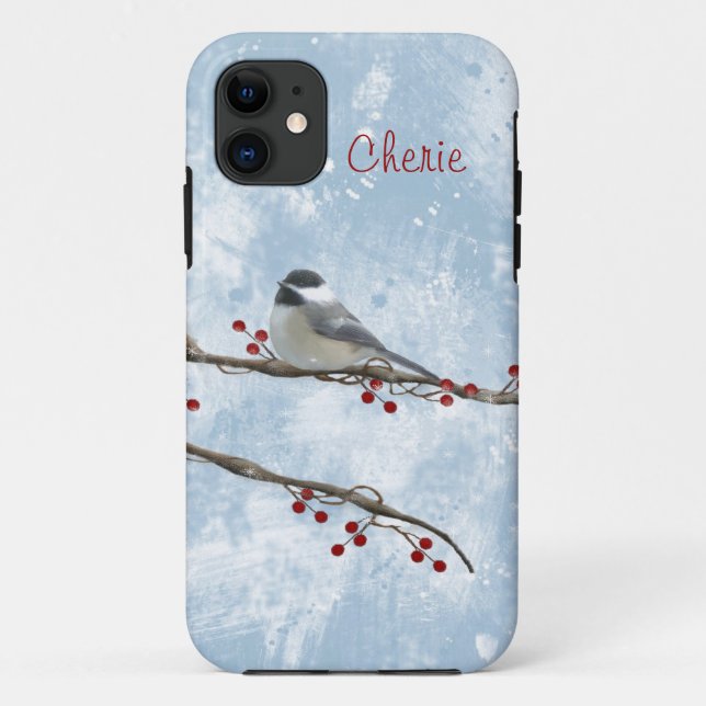 Winter Chickadee Case-Mate iPhone Hülle (Rückseite)