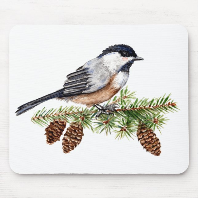 Winter Chickadee Mousepad (Vorne)