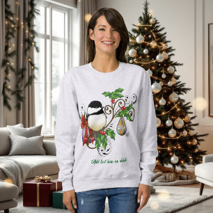 Winter Chickadee Weihnachten Sweatshirt