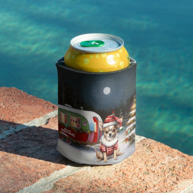 Winter Chihuahua Caravan Weihnachtsabenteuer Dosenkühler (In Situ Pool)