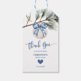 Winter Chinoiserie Bow Brautparty Gift Tags Geschenkanhänger