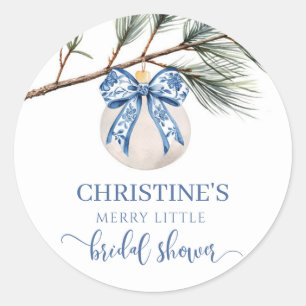 Winter Chinoiserie Bow Vielen Dank Sticker