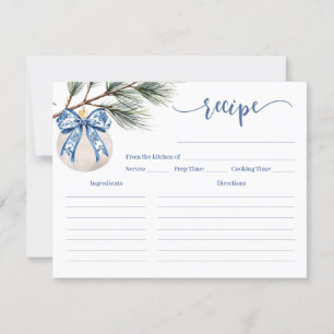 Winter Chinoiserie Brautparty Rezept Karte