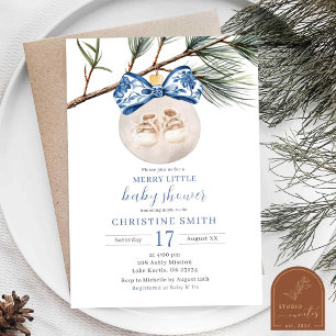 Winter-Chinoiserie-Fröhliche-Baby-Party Einladung