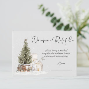 Winter Christmas Baby Dusche Windelwaschmaschine K Einladung