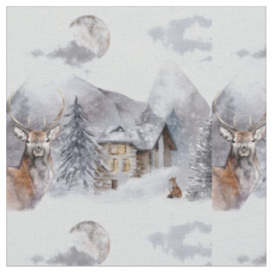 Winter Christmas Highlands Fabric Stoff
