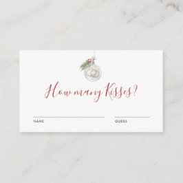 Winter Christmas Ornament Guess How Many Game Card Begleitkarte