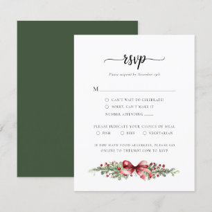 Winter Christmas RSVP Card Karte