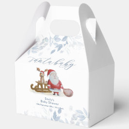 Winter Christmas Sleigh Moose Santa Baby Shower Geschenkschachtel