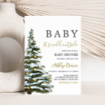 Winter Christmas Tree Baby Dusche Einladung<br><div class="desc">Herzlich willkommen in unserem kleinen Baby. Es ist kalt im Außenbereich und lädt Sie ein,  sich von der Kinderdusche zu amüsieren. Personalisieren Sie die Freude mit Ihren Lieben zu teilen! BS563</div>