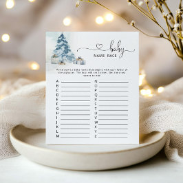 Winter Christmas tree Baby Name Race