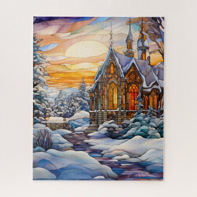 Winter Church Puzzle (Vertikal)