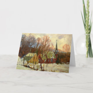 "Winter Church" - Urlaubskarte Feiertagskarte