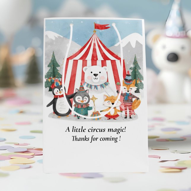 Winter Circus Animal Thank You Mittlere Geschenktüte (Von Creator hochgeladen)