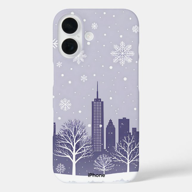 Winter City Snowflake iPhone 16 Fall Case-Mate iPhone Hülle (Rückseite)