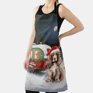 Winter Cocker Spanisch Caravan Weihnachtsabenteuer Schürze