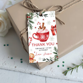 Winter Cocoa Birthday Favor Tag Geschenkanhänger