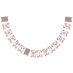 Winter-Cocoa-Geburtstagsbanner Wimpelkette