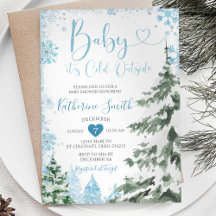 Winter Cold Baby Showwald Blaue Schneeflocken