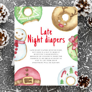 Winter-Cookies-Baby-Shower-Windeln für die Nacht Poster