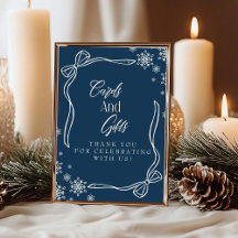 Winter Coquette Cards and Gifts Table Sign