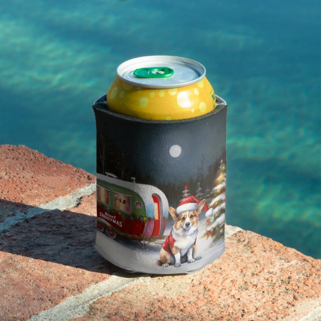 Winter Corgi Caravan Weihnachtsabenteuer Dosenkühler (In Situ Pool)