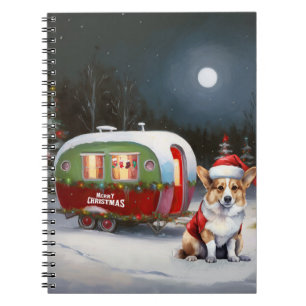 Winter Corgi Caravan Weihnachtsabenteuer Notizblock