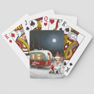 Winter Corgi Caravan Weihnachtsabenteuer Spielkarten