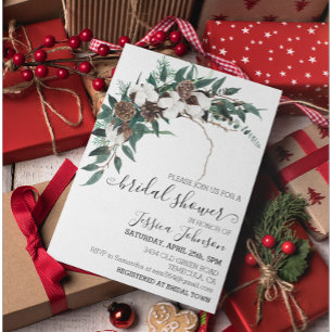 Winter Cotton Greenerity Brautparty Einladung