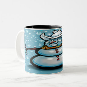 Winter Cowboy Zweifarbige Tasse