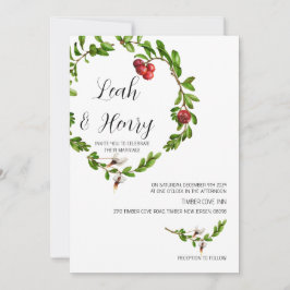 Winter Cranberry Wedding Einladung