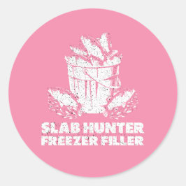 Winter Crappie-Angeln Slab Hunter Runder Aufkleber