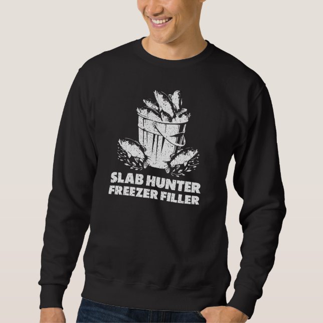 Winter Crappie-Angeln Slab Hunter Sweatshirt (Vorderseite)