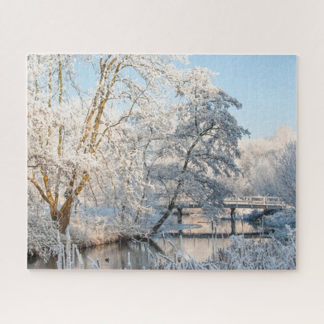 Winter Creek & Bridge, 520 Stück Jigsaw Puzzle (Horizontal)