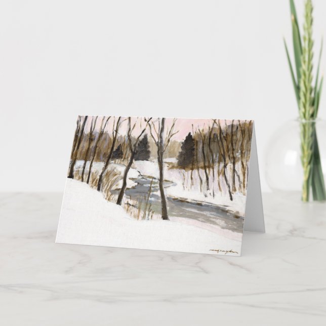 Winter Creek Card Feiertagskarte (Vorderseite)