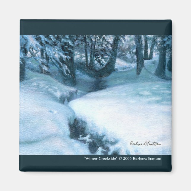 "Winter Creekside" Magnet (Vorne)