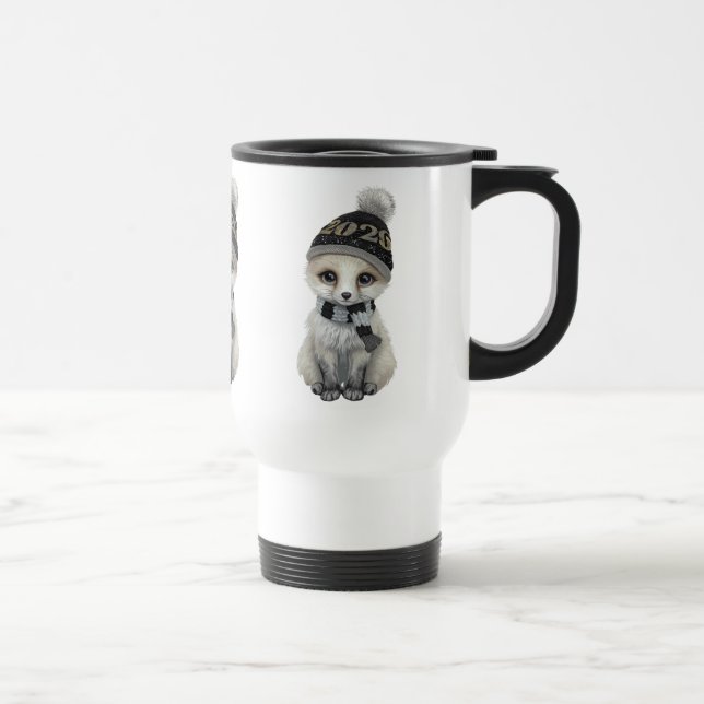 Winter Cutie Mug  Cute Winter Animal Coffee Cup  Reisebecher (Rechts)