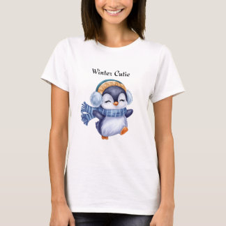 Winter Cutie | Süßes Pinguin-Winter-T-Shirt T-Shirt