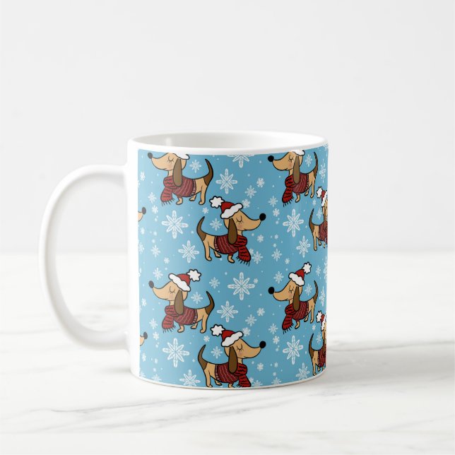 Winter Dachshund Hunde Tasse (Links)