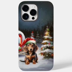Winter Dachshund Wohnwagen Weihnachtsabenteuer Case-Mate iPhone 14 Pro Max Hülle