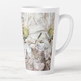 Winter Daisies Latte Tasse