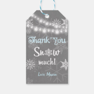 Winter danke Snow viel Gefallen Tags Boy Blue Geschenkanhänger